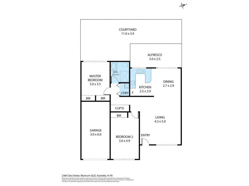 2/68 Clara Street, Wynnum QLD 4178 Floorplan