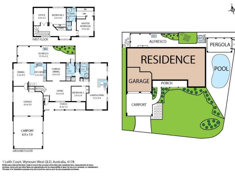1 Leith Court, Wynnum West QLD 4178 Floorplan