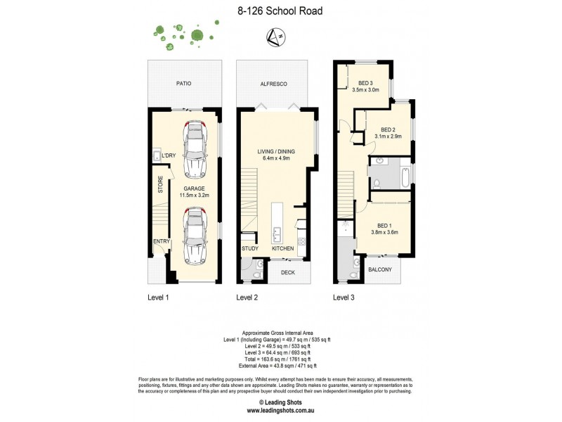 8/126 School Road, Yeronga QLD 4104 Floorplan