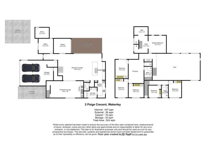 2 Paige Crescent, Wakerley QLD 4154 Floorplan