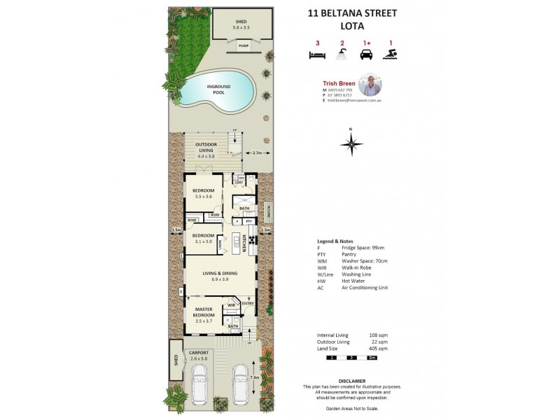 11 Beltana Street, Lota QLD 4179 Floorplan