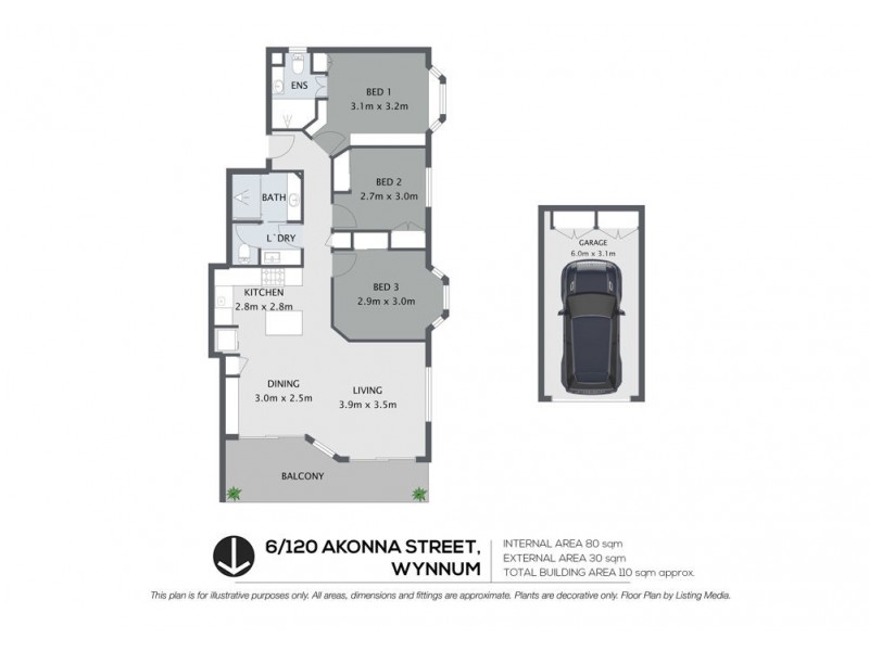 6/120 Akonna Street, Wynnum QLD 4178 Floorplan
