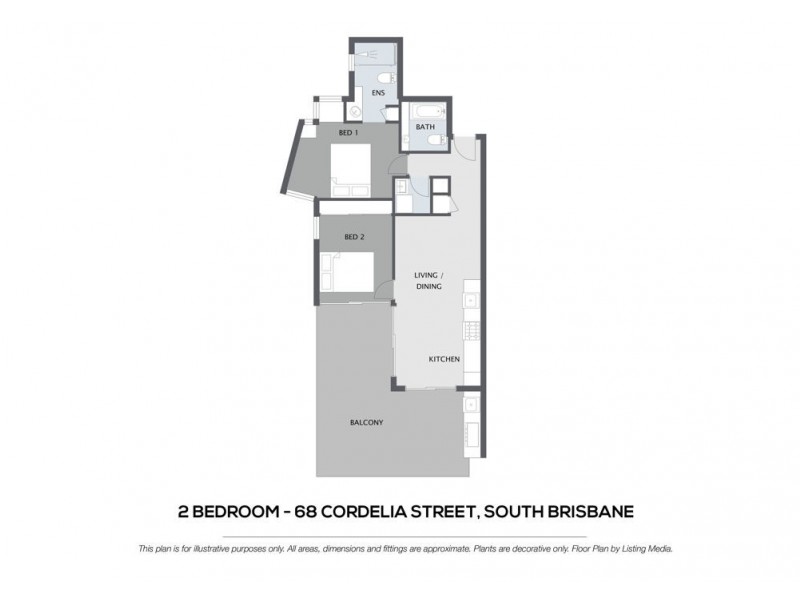 603/68 Cordelia Street, South Brisbane QLD 4101 Floorplan