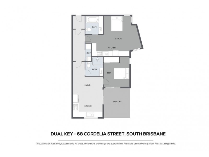 504/68 Cordelia Street, South Brisbane QLD 4101 Floorplan