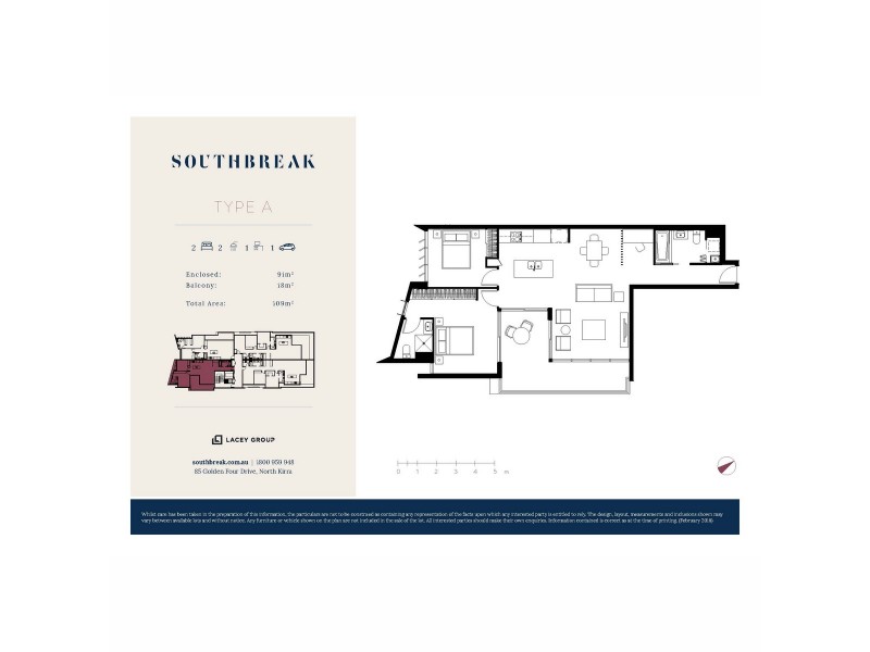 501/85 Golden Four Drive, Bilinga QLD 4225 Floorplan