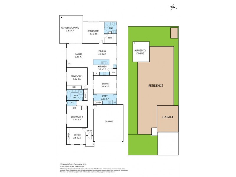 11 Begonia Court, Caboolture QLD 4510 Floorplan