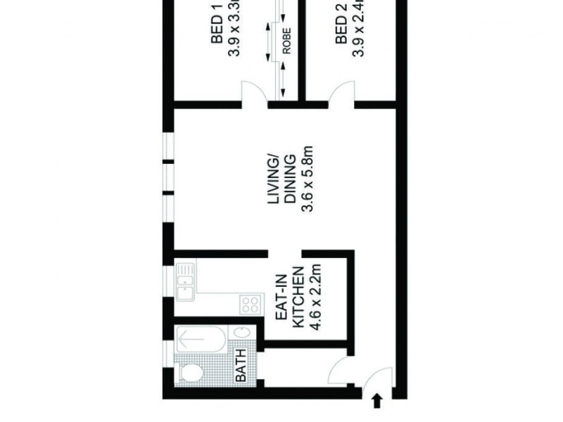 1/42 Firth Street, Arncliffe NSW 2205 Floorplan