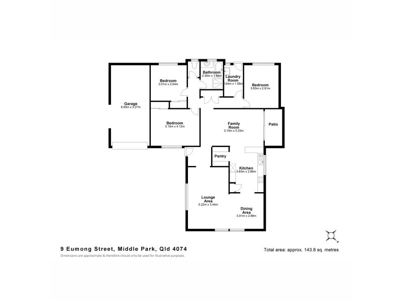 9 Eumong Street, Middle Park QLD 4074 Floorplan
