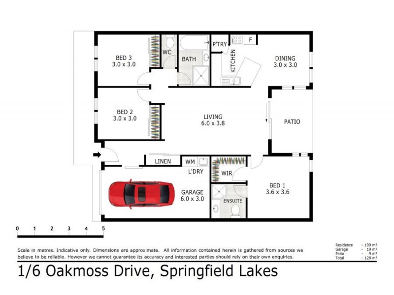 1/6 Oakmoss Drive, Springfield Lakes QLD 4300 Floorplan