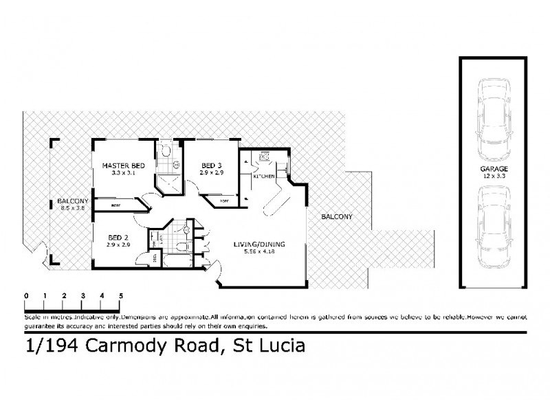 1/194 Carmody Road, St Lucia QLD 4067 Floorplan