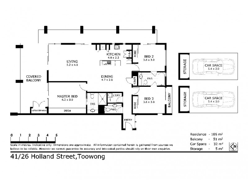 41/26 Holland Street, Toowong QLD 4066 Floorplan