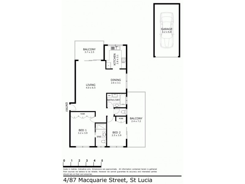 4/87 Macquarie Street, St Lucia QLD 4067 Floorplan