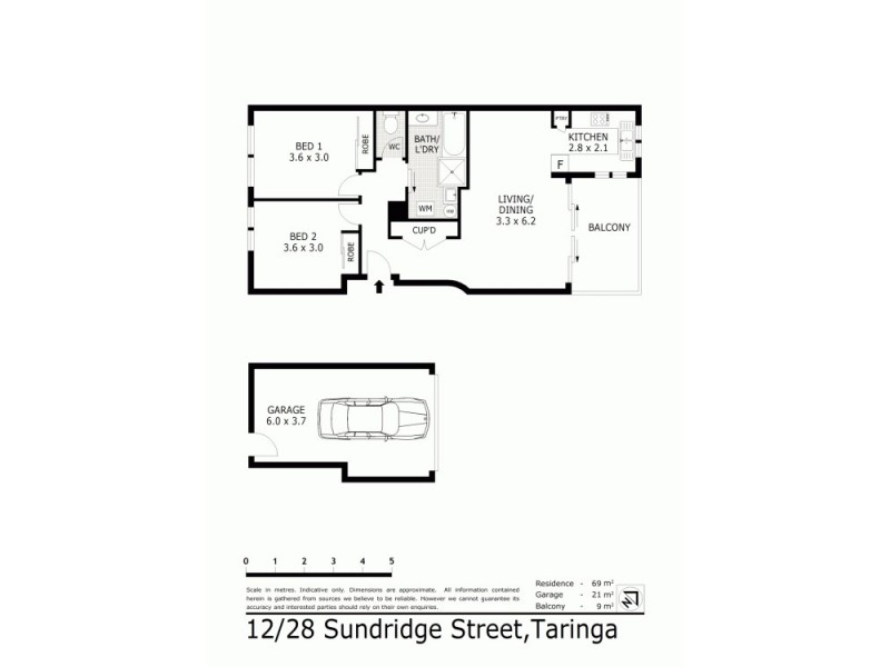 12/28 Sundridge Street, Taringa QLD 4068 Floorplan