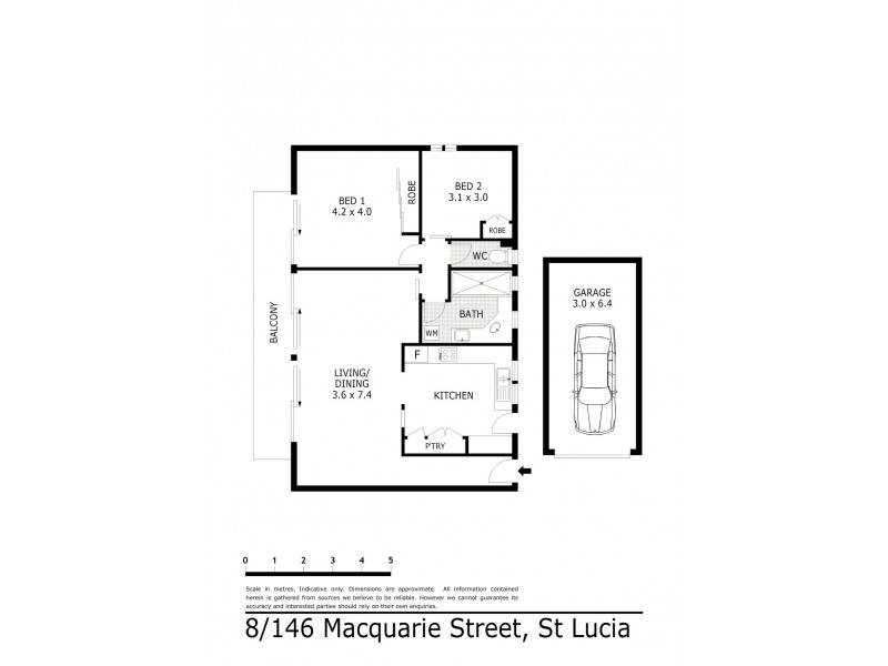 8/146 Macquarie Street, St Lucia QLD 4067 Floorplan