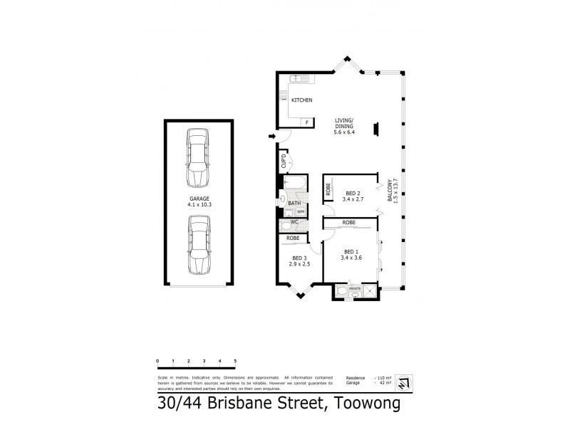 30/44 Brisbane Street, Toowong QLD 4066 Floorplan
