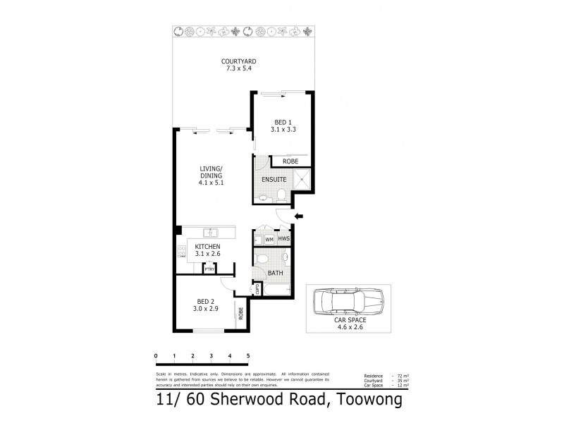 11/60 Sherwood Rd, Toowong QLD 4066 Floorplan