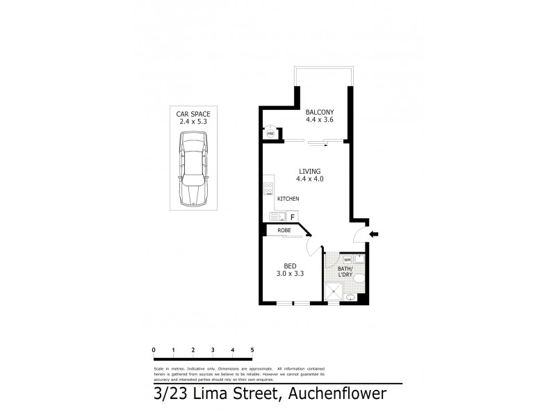3/23 Lima Street, Auchenflower QLD 4066 Floorplan