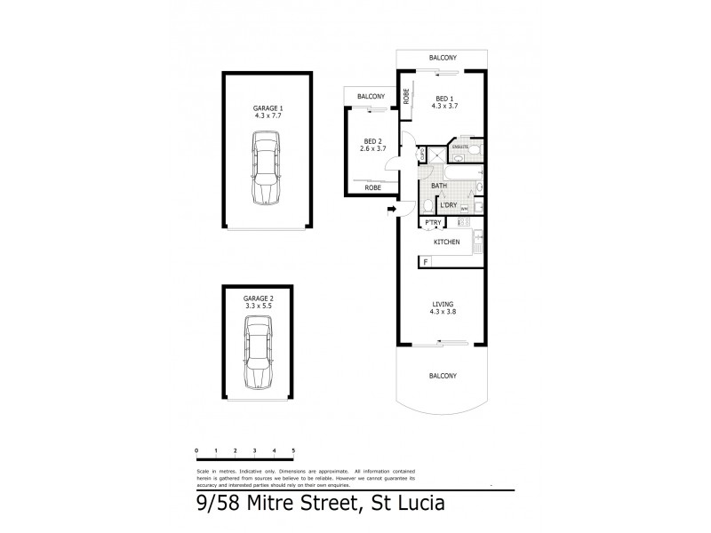 9/58 Mitre Street, St Lucia QLD 4067 Floorplan