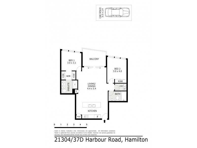 21304/37D Harbour Road, Hamilton QLD 4007 Floorplan