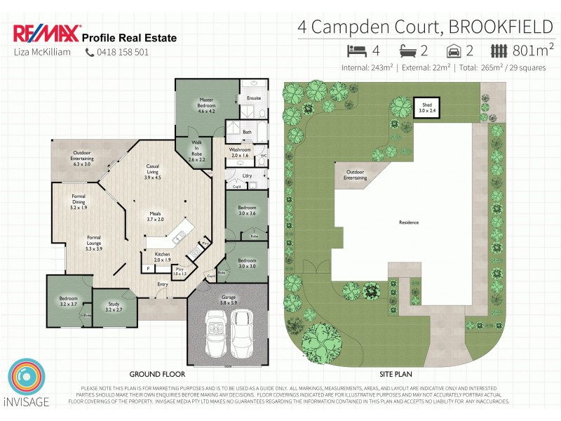 4 Campden Ct, Brookfield QLD 4069 Floorplan