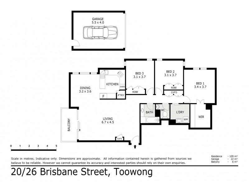 20/26 Brisbane Street, Toowong QLD 4066 Floorplan