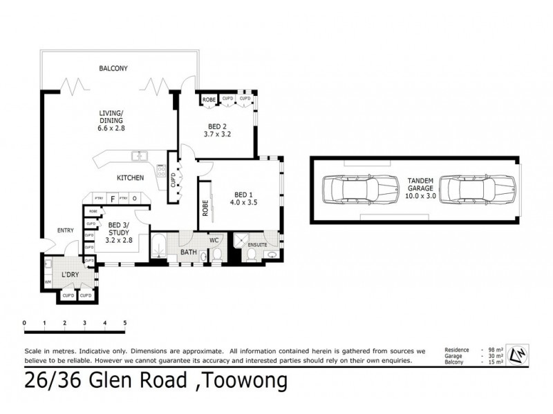 26/36 Glen Road, Toowong QLD 4066 Floorplan