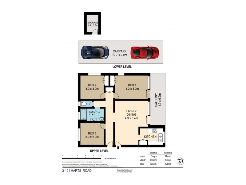 3/101 Harts Road, Indooroopilly QLD 4068 Floorplan