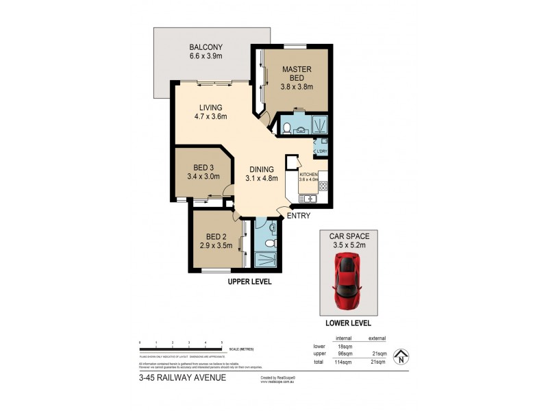 3/45 Railway Avenue, Indooroopilly QLD 4068 Floorplan