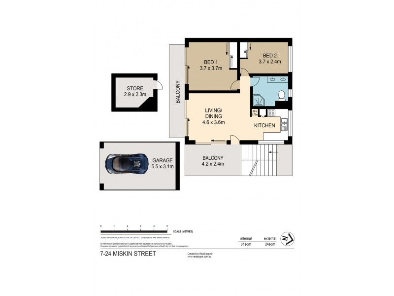 7/24 Miskin Street, Toowong QLD 4066 Floorplan