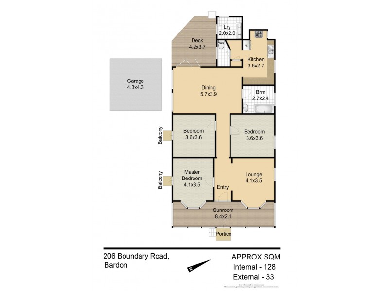 206 Boundary, Bardon QLD 4065 Floorplan