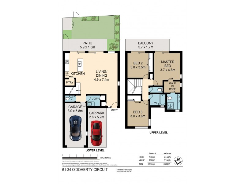 61/34 O’Doherty Circuit, Nudgee QLD 4014 Floorplan