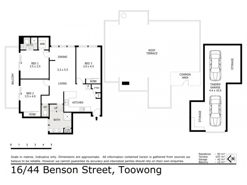 16/44 Benson Street, Toowong QLD 4066 Floorplan
