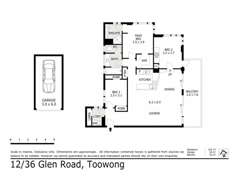 12/36 Glen Road, Toowong QLD 4066 Floorplan