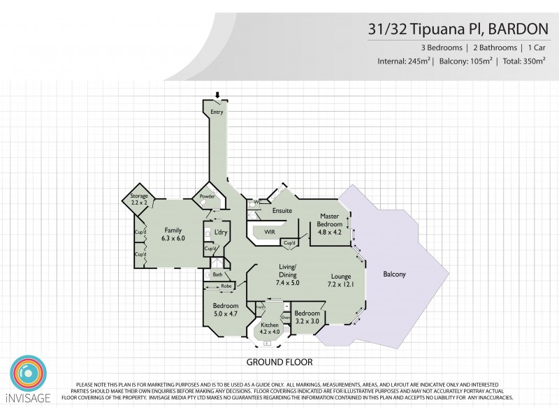 31/32 Tipuana Place, Bardon QLD 4065 Floorplan