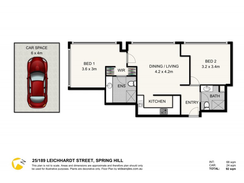 25/189 Leichhardt Street, Spring Hill QLD 4000 Floorplan