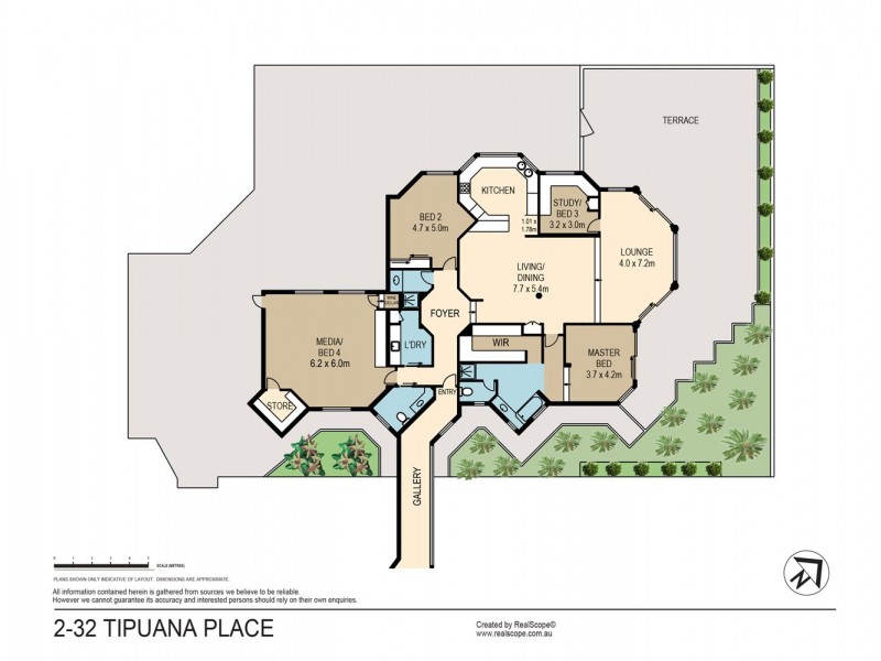 2/32 Tipuana Place, Bardon QLD 4065 Floorplan