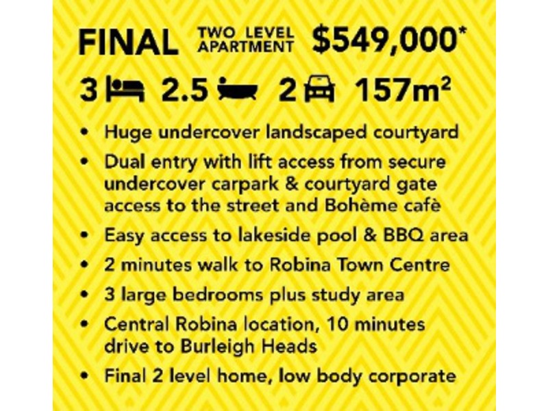 2 The Crestway ‘Boheme Apartments’, Robina QLD 4226