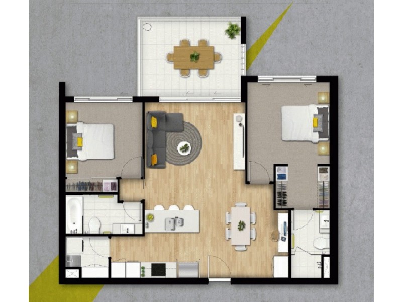 2 The Crestway ‘Boheme Apartments’, Robina QLD 4226 Floorplan