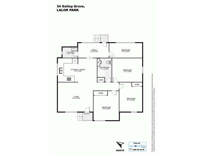 34 Gallop Grove, Lalor Park NSW 2147 Floorplan
