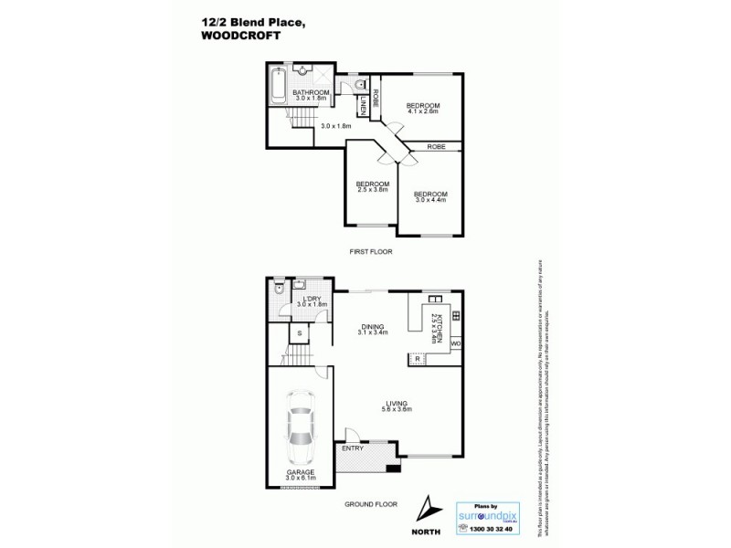 12/2 Blend Place, Woodcroft NSW 2767 Floorplan