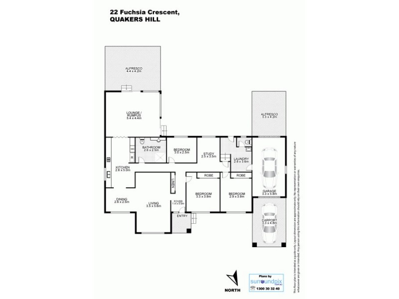 22 Fuchsia Crescent, Quakers Hill NSW 2763 Floorplan