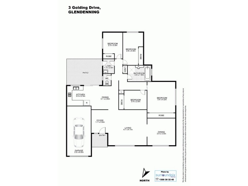 3 Golding Drive, Glendenning NSW 2761 Floorplan