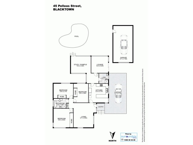 45 Pelleas Street, Blacktown NSW 2148 Floorplan