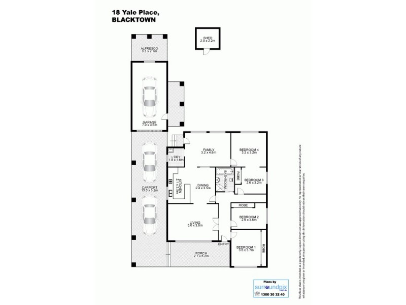 18 Yale Place, Blacktown NSW 2148 Floorplan
