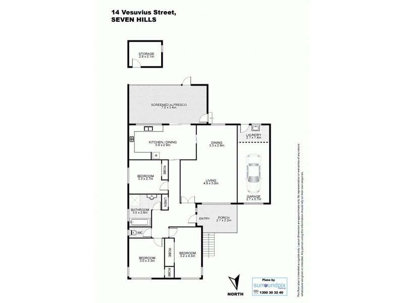 14 Vesuvius Street, Seven Hills NSW 2147 Floorplan