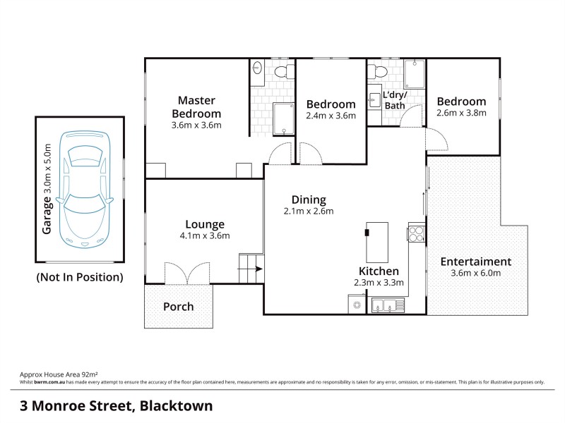 3 Monroe Street, Blacktown NSW 2148 Floorplan