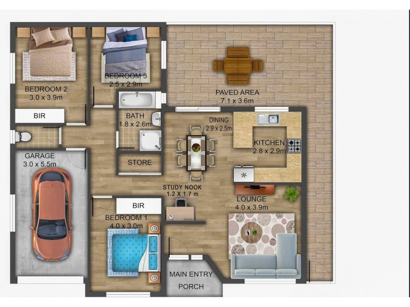 7 Bovis Place, Rooty Hill NSW 2766 Floorplan