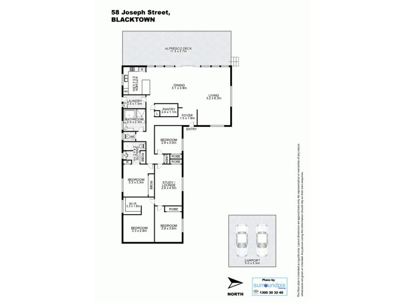 58 Joseph Street, Blacktown NSW 2148 Floorplan