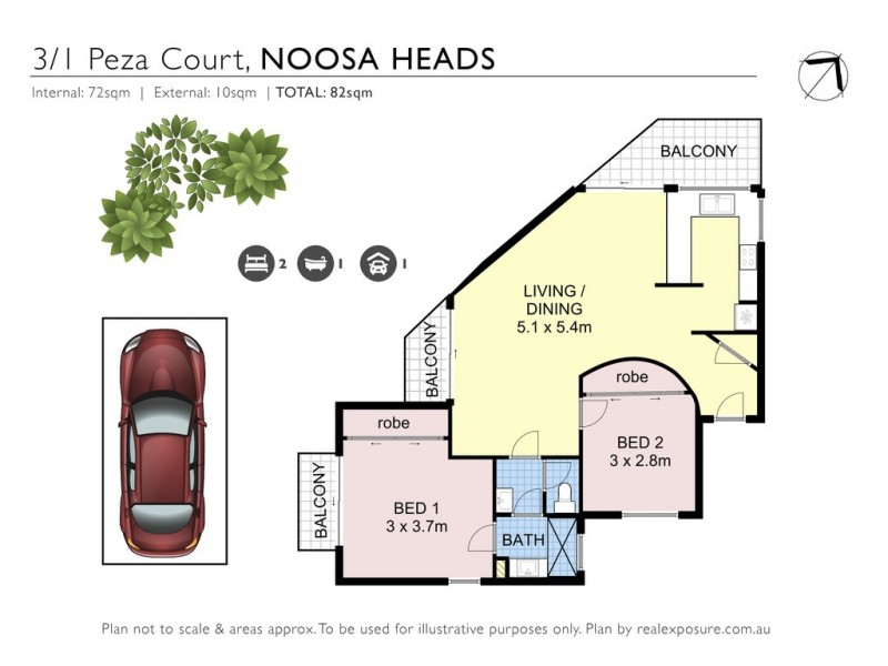 3/1 Peza Court, Noosa Heads QLD 4567 Floorplan