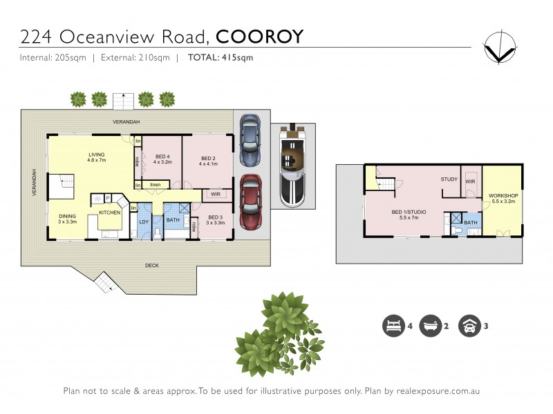 224 Ocean View Road, Cooroy QLD 4563 Floorplan